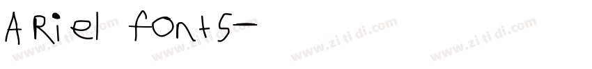 Ariel fonts字体转换